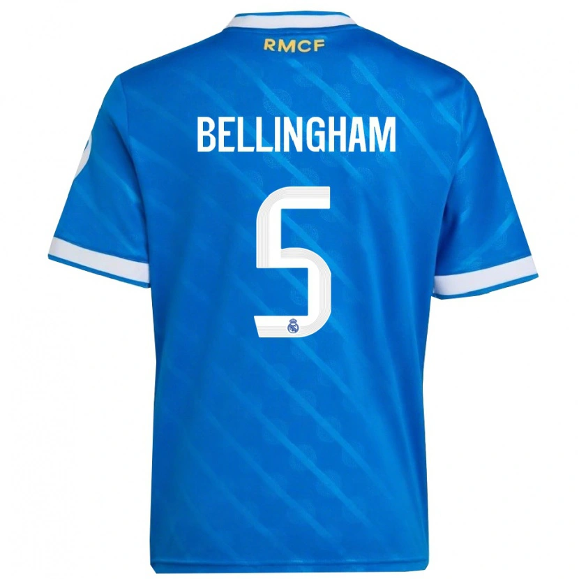 Danxen Kinder Jude Bellingham #5 Blau Weiß Ausweichtrikot Trikot 2025/26 T-Shirt Österreich