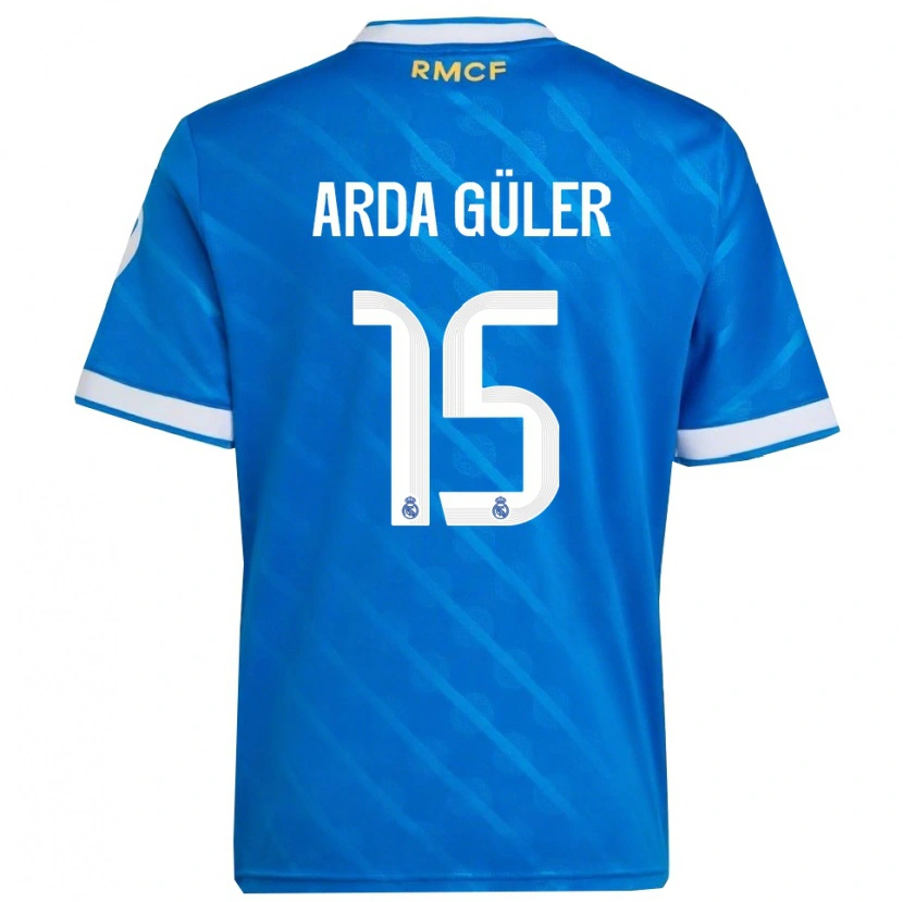 Danxen Kinder Arda Güler #15 Blau Weiß Ausweichtrikot Trikot 2025/26 T-Shirt Österreich