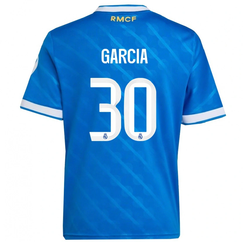 Danxen Kinder Gonzalo García #30 Blau Weiß Ausweichtrikot Trikot 2025/26 T-Shirt Österreich