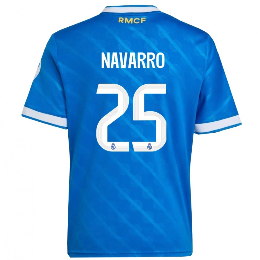 Danxen Kinder Javier Navarro #25 Blau Weiß Ausweichtrikot Trikot 2025/26 T-Shirt Österreich