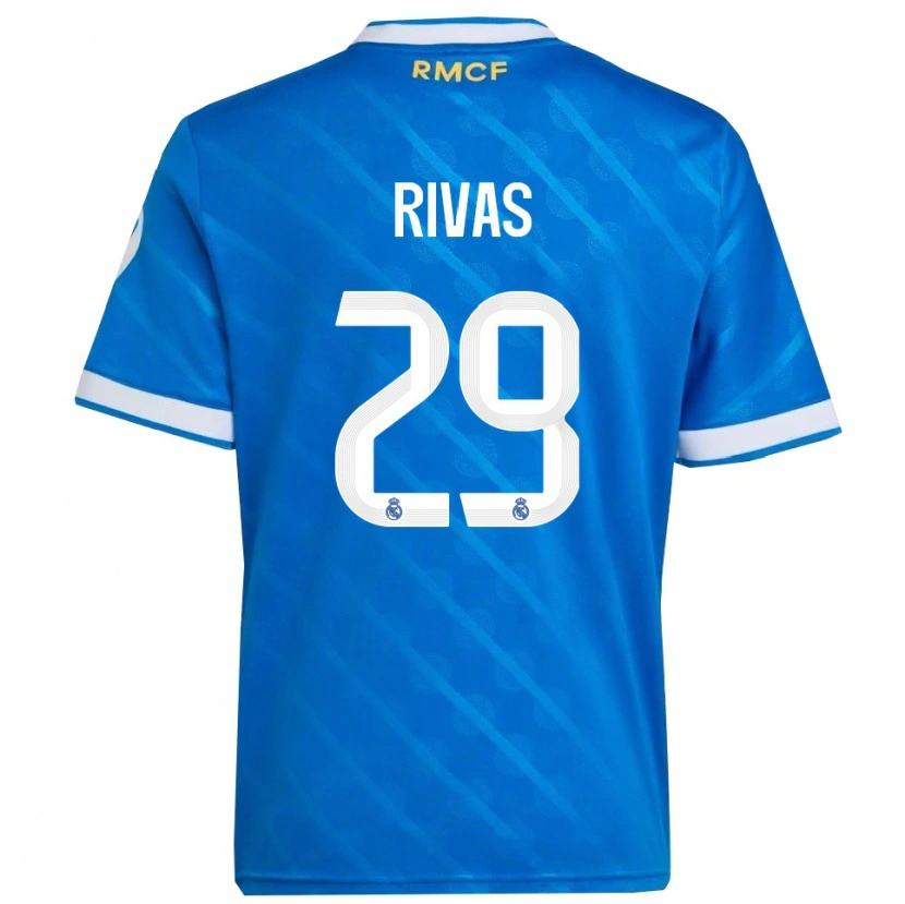 Danxen Kinder Mario Rivas #29 Blau Weiß Ausweichtrikot Trikot 2025/26 T-Shirt Österreich
