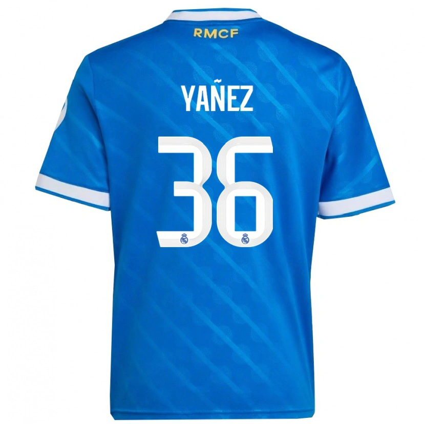 Danxen Kinder Daniel Yáñez #36 Blau Weiß Ausweichtrikot Trikot 2025/26 T-Shirt Österreich