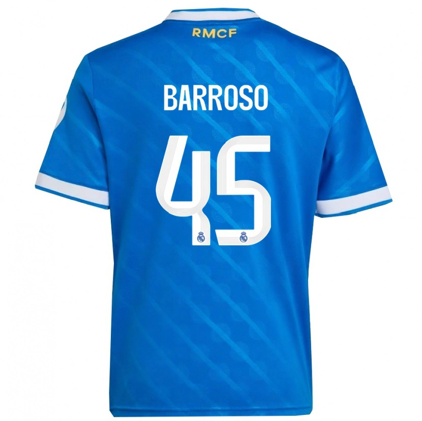 Danxen Kinder Jaime Barroso #45 Blau Weiß Ausweichtrikot Trikot 2025/26 T-Shirt Österreich