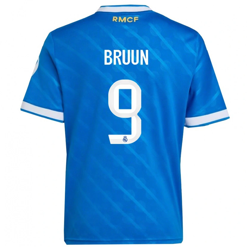 Danxen Kinder Signe Bruun #9 Blau Weiß Ausweichtrikot Trikot 2025/26 T-Shirt Österreich