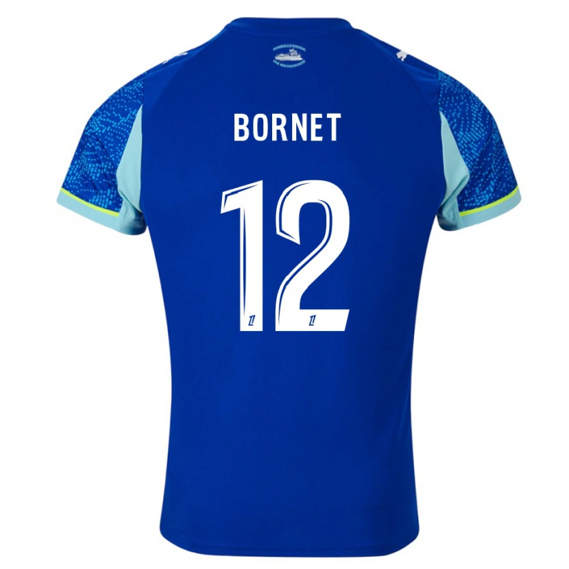 Danxen Kinder Camille Bornet #12 Himmelblau Weiß Ausweichtrikot Trikot 2025/26 T-Shirt Österreich