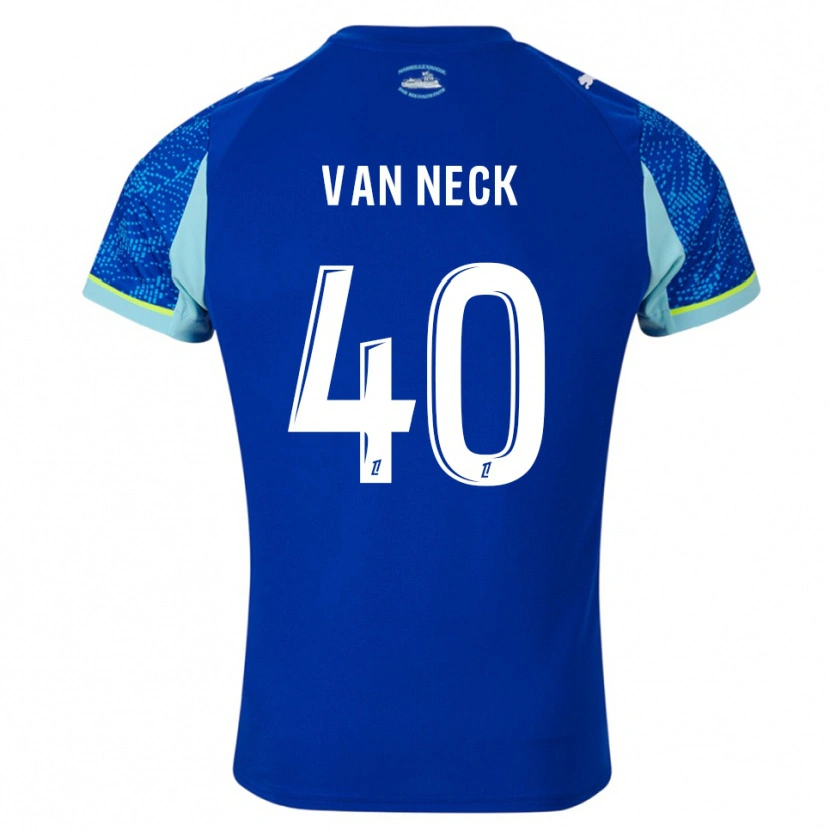 Danxen Kinder Jelle Van Neck #40 Himmelblau Weiß Ausweichtrikot Trikot 2025/26 T-Shirt Österreich
