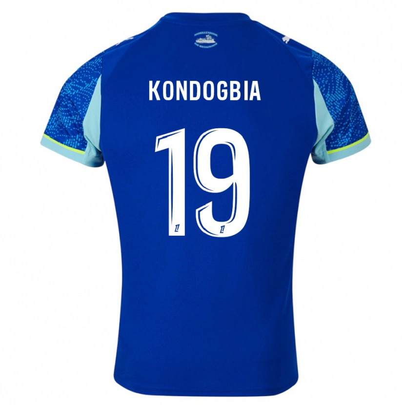 Danxen Kinder Geoffrey Kondogbia #19 Himmelblau Weiß Ausweichtrikot Trikot 2025/26 T-Shirt Österreich