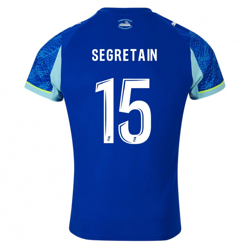 Danxen Kinder Julie Ségrétain #15 Himmelblau Weiß Ausweichtrikot Trikot 2025/26 T-Shirt Österreich