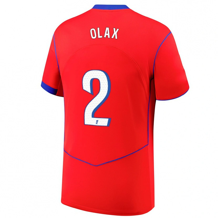 Danxen Kinder Djamy Olax #2 Rot Blau Weiß Ausweichtrikot Trikot 2025/26 T-Shirt Österreich