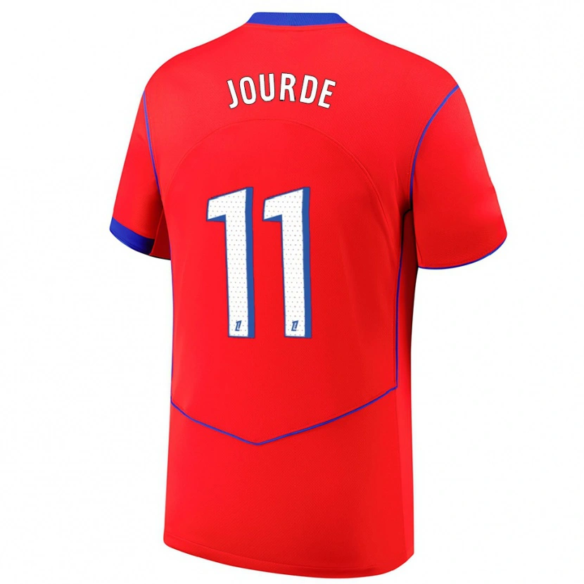 Danxen Kinder Florianne Jourde #11 Rot Blau Weiß Ausweichtrikot Trikot 2025/26 T-Shirt Österreich