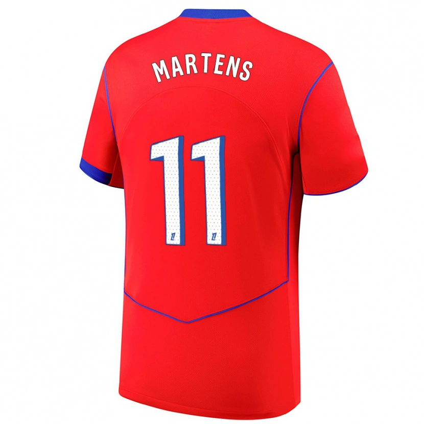 Danxen Kinder Lieke Martens #11 Rot Blau Weiß Ausweichtrikot Trikot 2025/26 T-Shirt Österreich