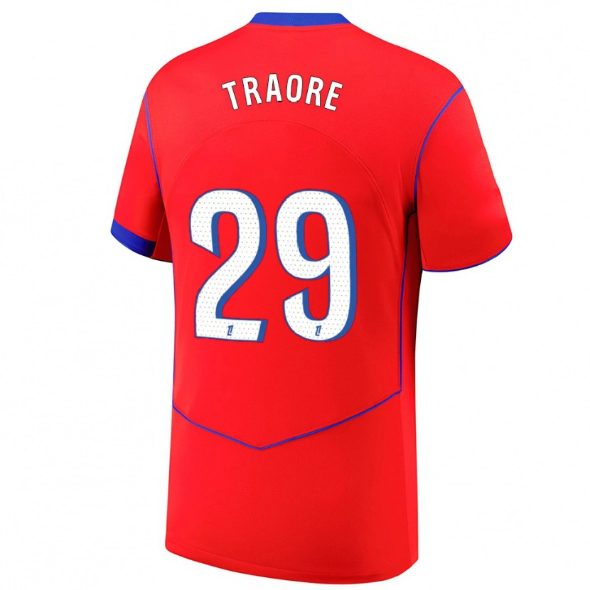 Danxen Kinder Manssita Traoré #29 Rot Blau Weiß Ausweichtrikot Trikot 2025/26 T-Shirt Österreich