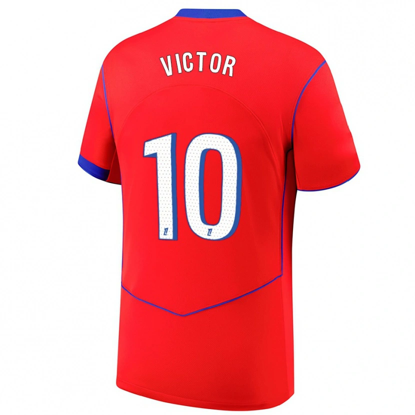Danxen Kinder Ayrton Victor #10 Rot Blau Weiß Ausweichtrikot Trikot 2025/26 T-Shirt Österreich