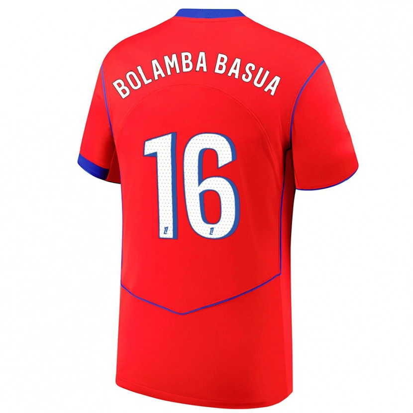 Danxen Kinder Kévin Bolamba Basua #16 Rot Blau Weiß Ausweichtrikot Trikot 2025/26 T-Shirt Österreich