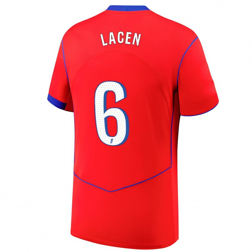 Danxen Kinder Michaël Lacen #6 Rot Blau Weiß Ausweichtrikot Trikot 2025/26 T-Shirt Österreich