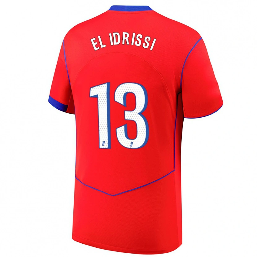 Danxen Kinder Mohamed-Amine El Idrissi #13 Rot Blau Weiß Ausweichtrikot Trikot 2025/26 T-Shirt Österreich