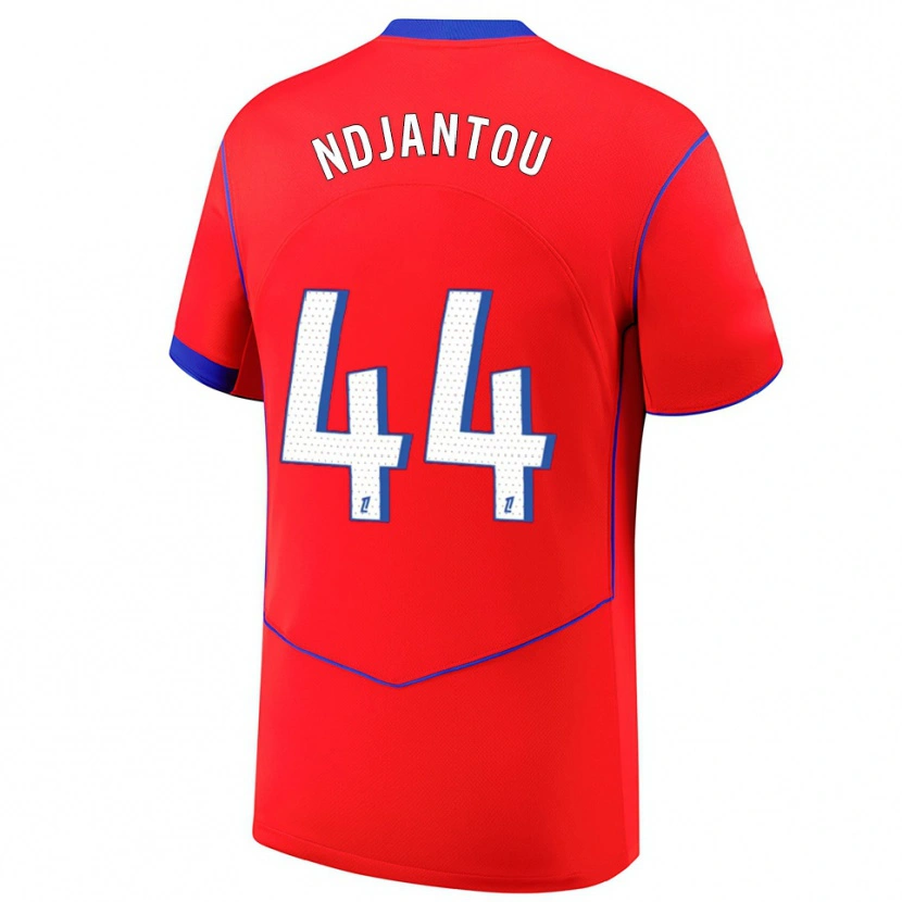 Danxen Kinder Quentin Ndjantou #44 Rot Blau Weiß Ausweichtrikot Trikot 2025/26 T-Shirt Österreich