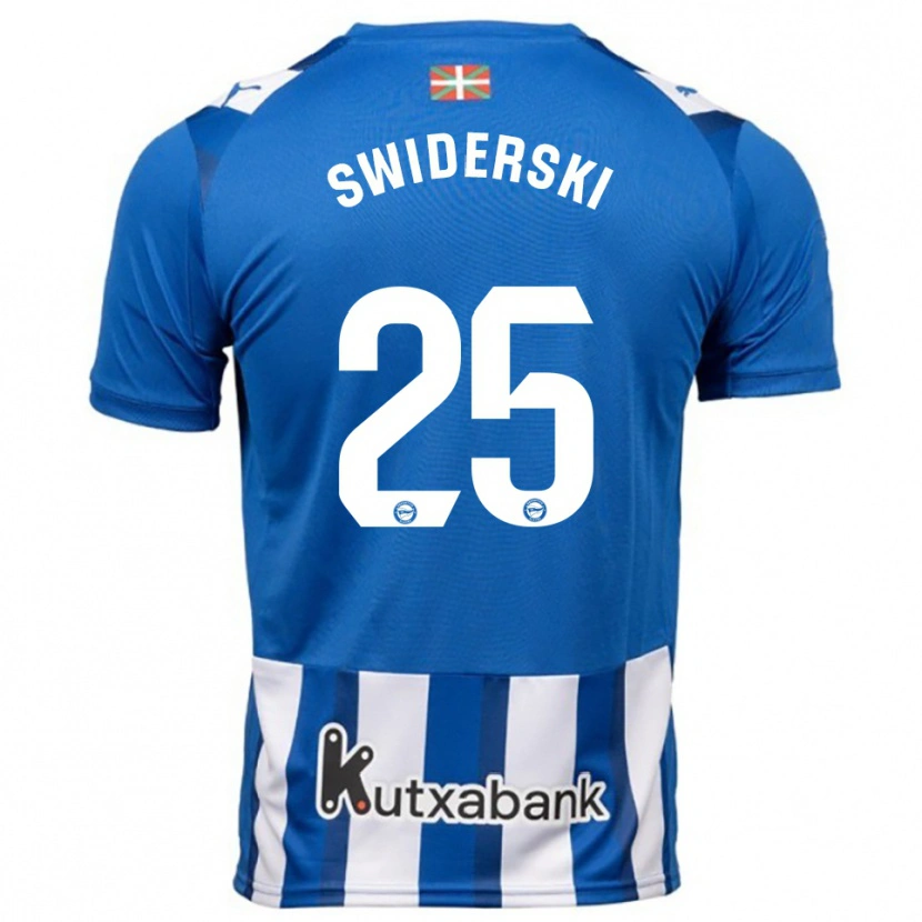 Danxen Herren Grégoire Swiderski #25 Blau Weiß Heimtrikot Trikot 2025/26 T-Shirt Österreich