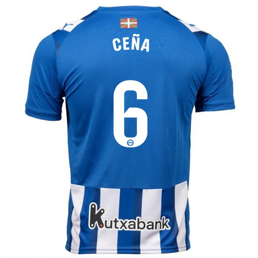 Danxen Herren Marcos Ceña #6 Blau Weiß Heimtrikot Trikot 2025/26 T-Shirt Österreich