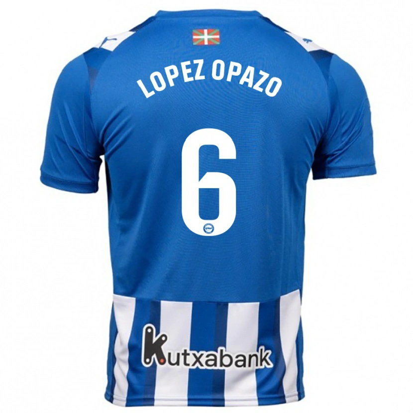 Danxen Herren Nayadet Zulema Lopez Opazo #6 Blau Weiß Heimtrikot Trikot 2025/26 T-Shirt Österreich
