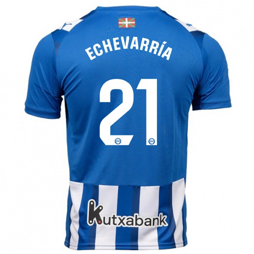 Danxen Herren Martin Echevarría #21 Blau Weiß Heimtrikot Trikot 2025/26 T-Shirt Österreich