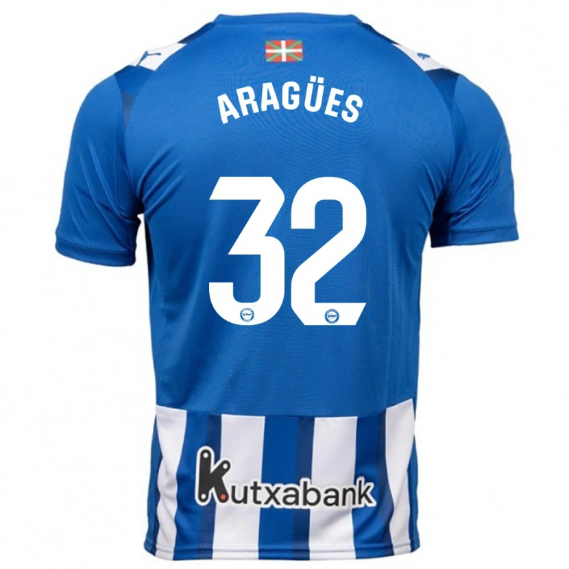 Danxen Herren Chema Aragües #32 Blau Weiß Heimtrikot Trikot 2025/26 T-Shirt Österreich