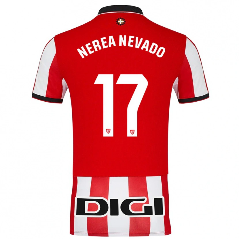 Danxen Herren Nerea Nevado Gómez #17 Rot Weiß Heimtrikot Trikot 2025/26 T-Shirt Österreich