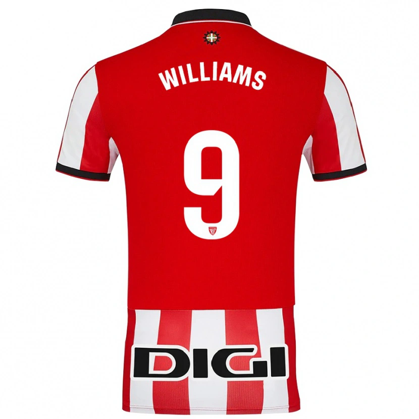 Danxen Herren Iñaki Williams #9 Rot Weiß Heimtrikot Trikot 2025/26 T-Shirt Österreich