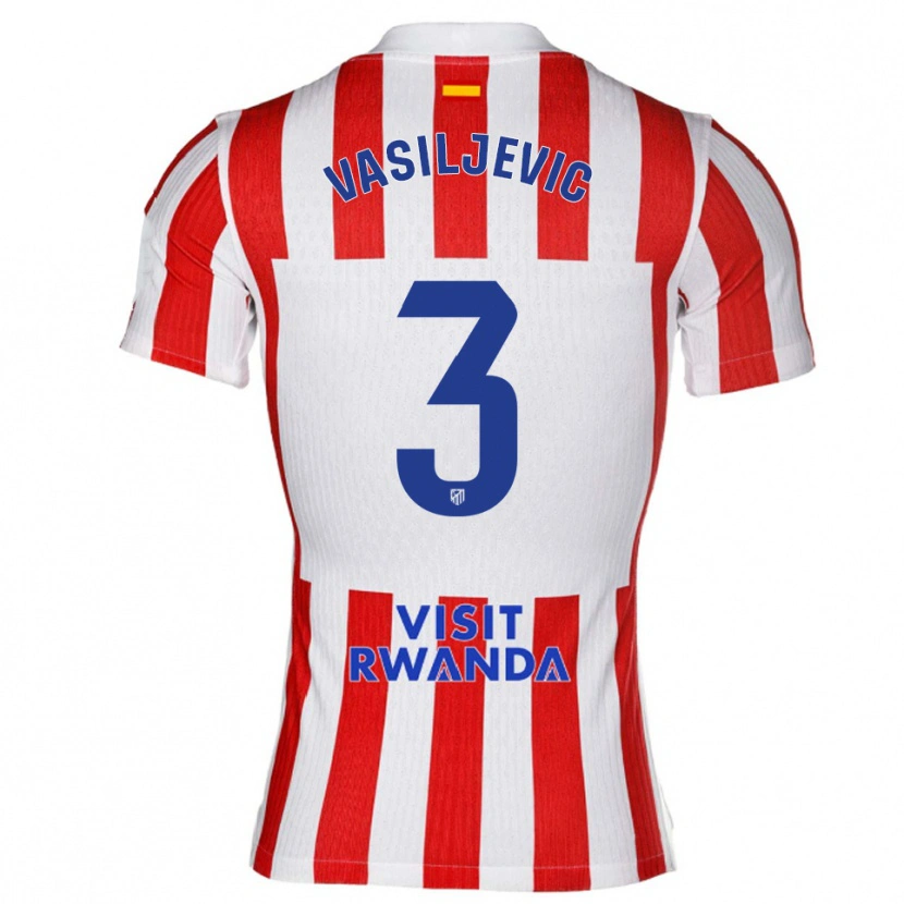 Danxen Herren Ivan Vasiljevic #3 Rot Weiß Heimtrikot Trikot 2025/26 T-Shirt Österreich