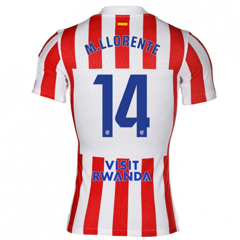 Danxen Herren Marcos Llorente #14 Rot Weiß Heimtrikot Trikot 2025/26 T-Shirt Österreich