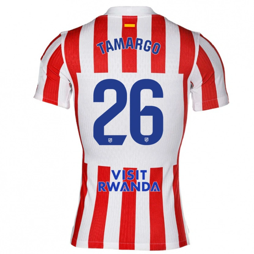 Danxen Herren Álvaro Tamargo #26 Rot Weiß Heimtrikot Trikot 2025/26 T-Shirt Österreich