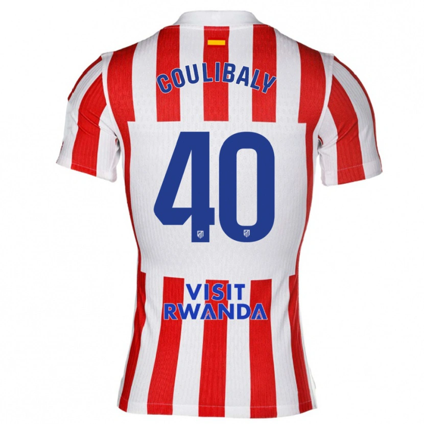 Danxen Herren Izan Coulibaly #40 Rot Weiß Heimtrikot Trikot 2025/26 T-Shirt Österreich