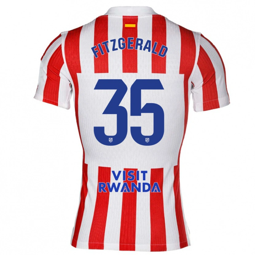 Danxen Herren Daniel Fitzgerald #35 Rot Weiß Heimtrikot Trikot 2025/26 T-Shirt Österreich
