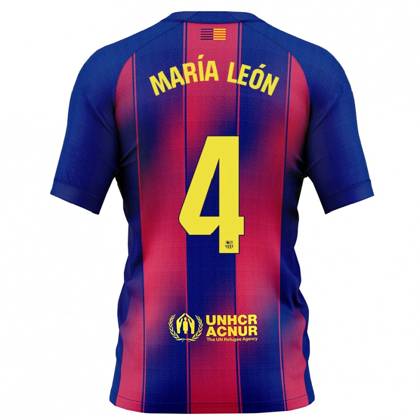 Danxen Herren María Pilar León #4 Blau Rot Heimtrikot Trikot 2025/26 T-Shirt Österreich