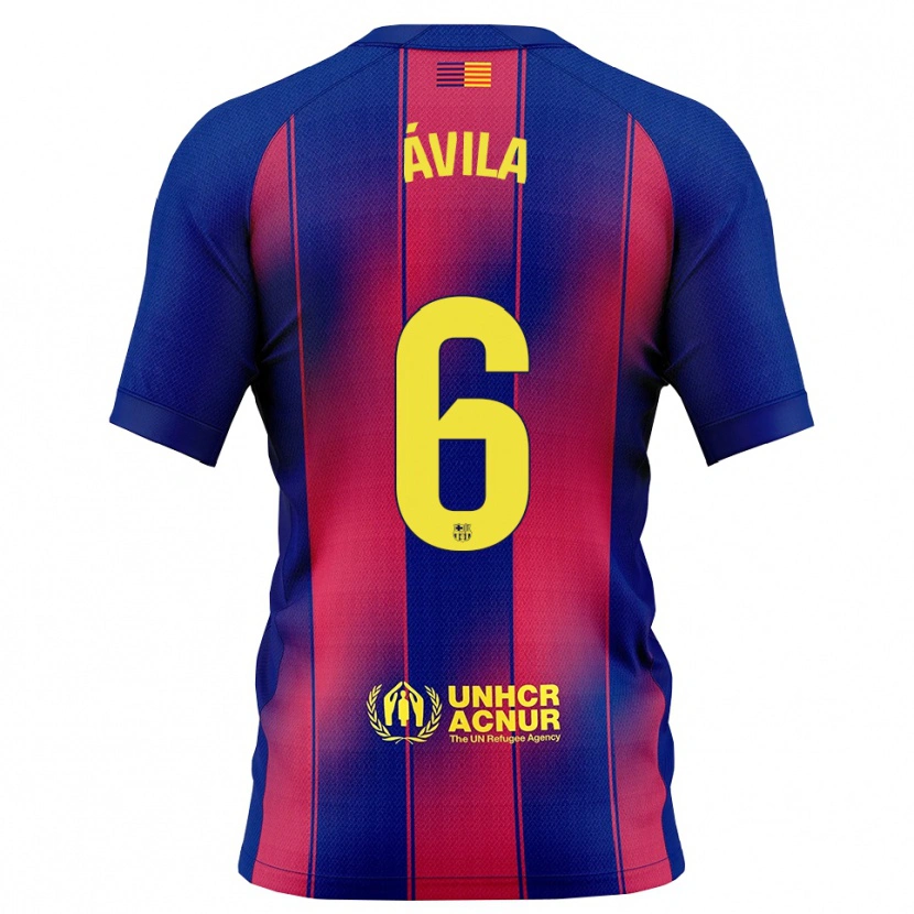 Danxen Herren Dani Ávila #6 Blau Rot Heimtrikot Trikot 2025/26 T-Shirt Österreich