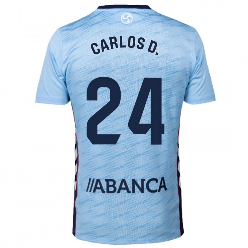 Danxen Herren Carlos Domínguez #24 Himmelblau Rot Heimtrikot Trikot 2025/26 T-Shirt Österreich