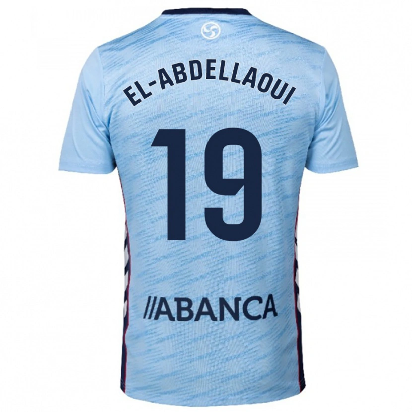 Danxen Herren Jones El-Abdellaoui #19 Himmelblau Rot Heimtrikot Trikot 2025/26 T-Shirt Österreich