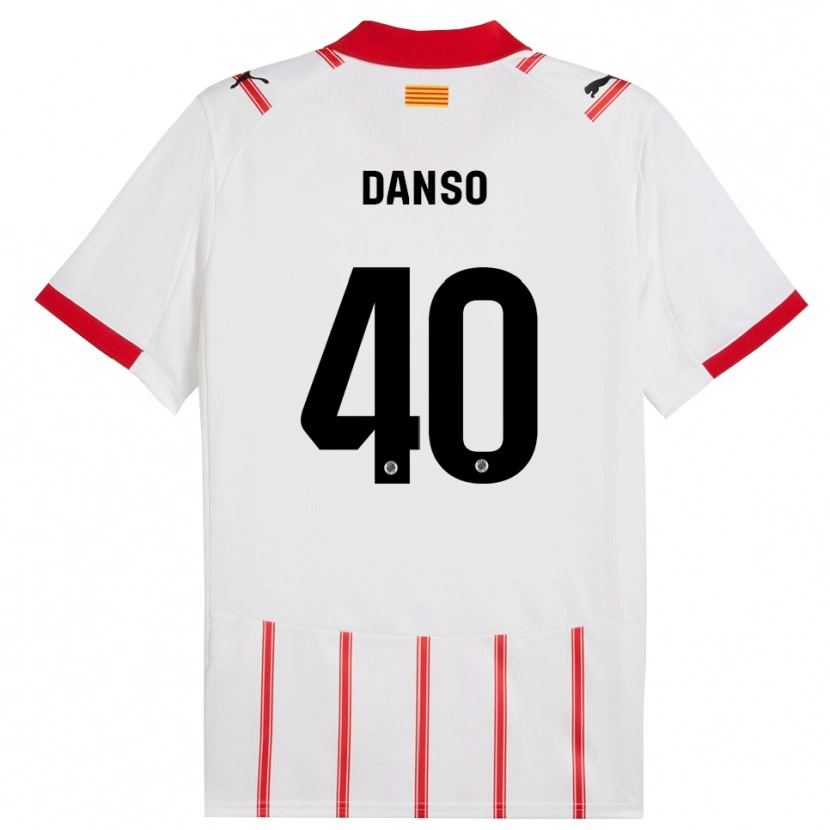 Danxen Herren Jordi Danso #40 Weiß Rot Heimtrikot Trikot 2025/26 T-Shirt Österreich