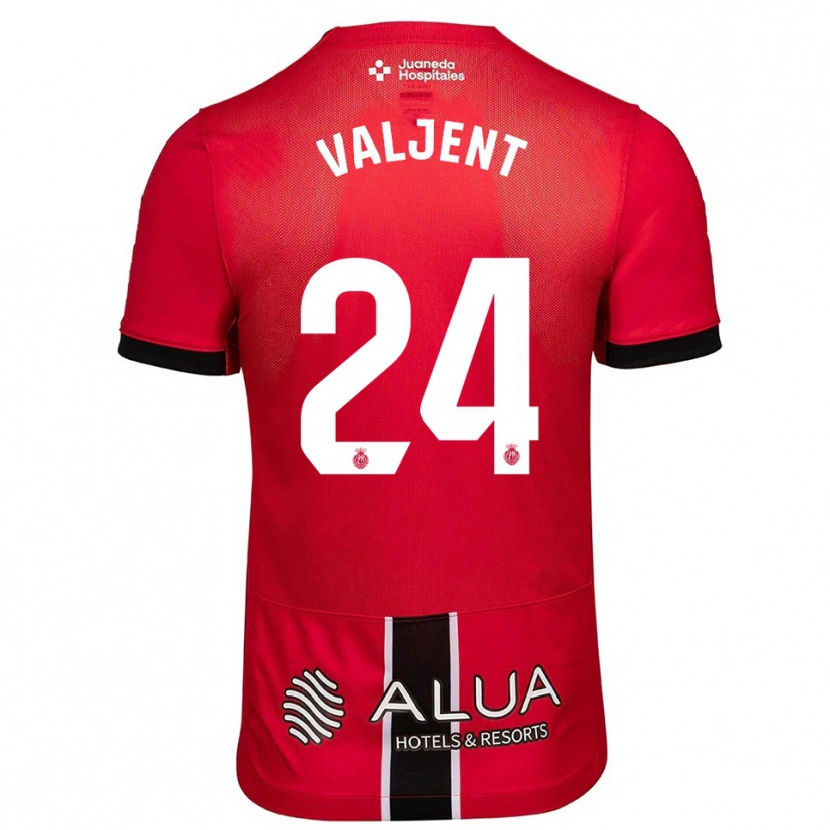 Danxen Herren Martin Valjent #24 Rot Schwarz Heimtrikot Trikot 2025/26 T-Shirt Österreich