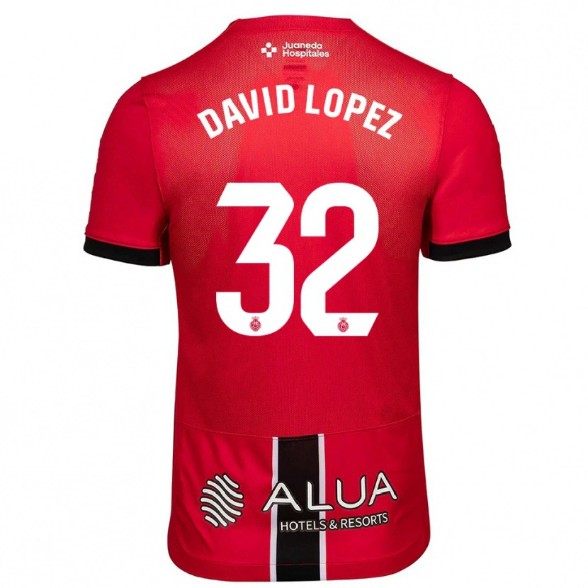 Danxen Herren David López #32 Rot Schwarz Heimtrikot Trikot 2025/26 T-Shirt Österreich