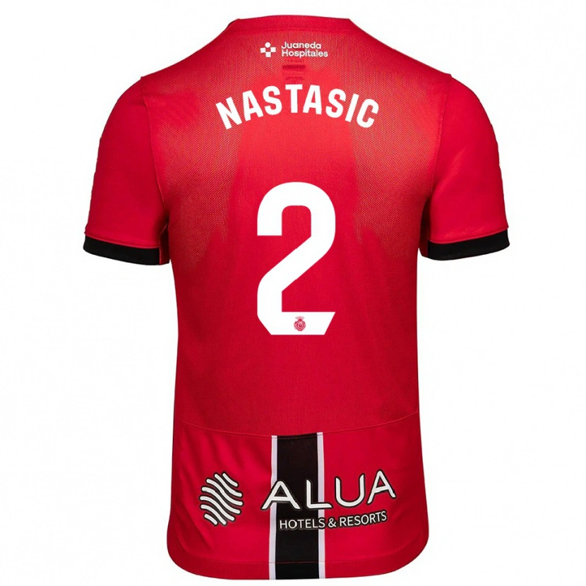 Danxen Herren Matija Nastasic #2 Rot Schwarz Heimtrikot Trikot 2025/26 T-Shirt Österreich
