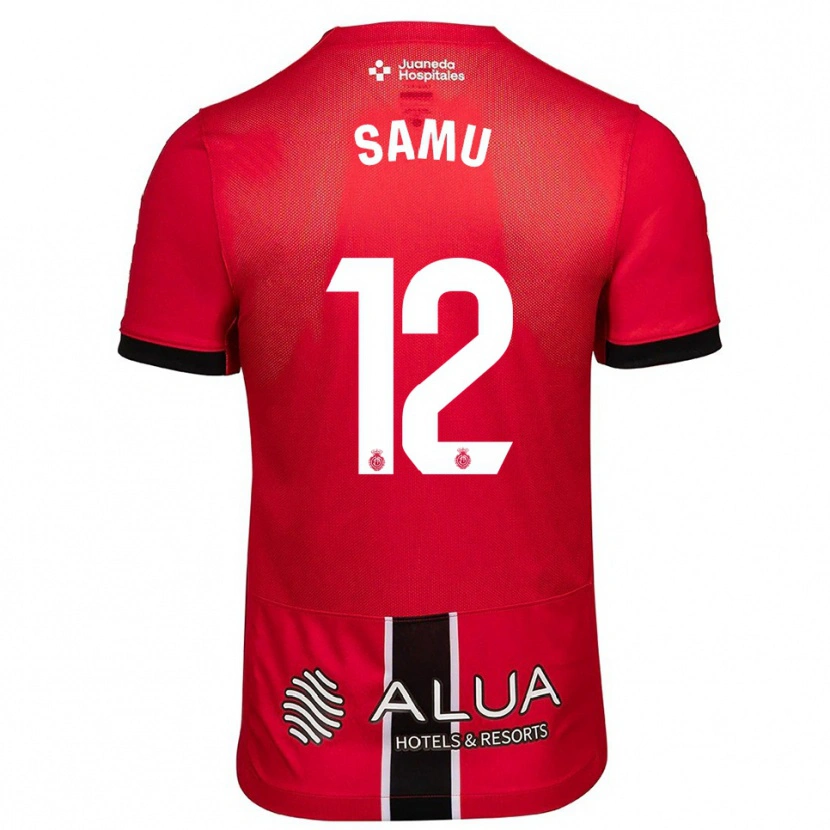 Danxen Herren Samú Costa #12 Rot Schwarz Heimtrikot Trikot 2025/26 T-Shirt Österreich