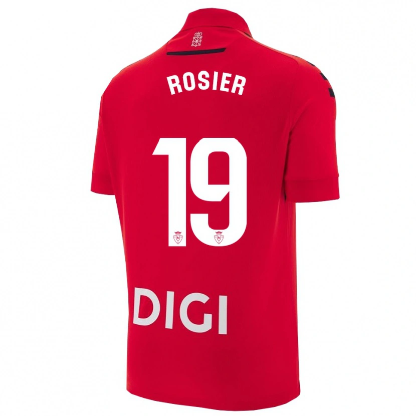 Danxen Herren Valentin Rosier #19 Rot Schwarz Heimtrikot Trikot 2025/26 T-Shirt Österreich