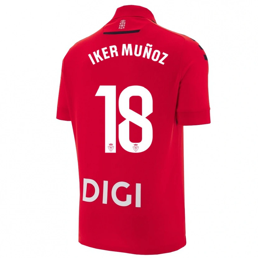 Danxen Herren Iker Muñoz #18 Rot Schwarz Heimtrikot Trikot 2025/26 T-Shirt Österreich
