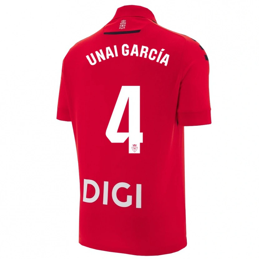 Danxen Herren Unai García #4 Rot Schwarz Heimtrikot Trikot 2025/26 T-Shirt Österreich