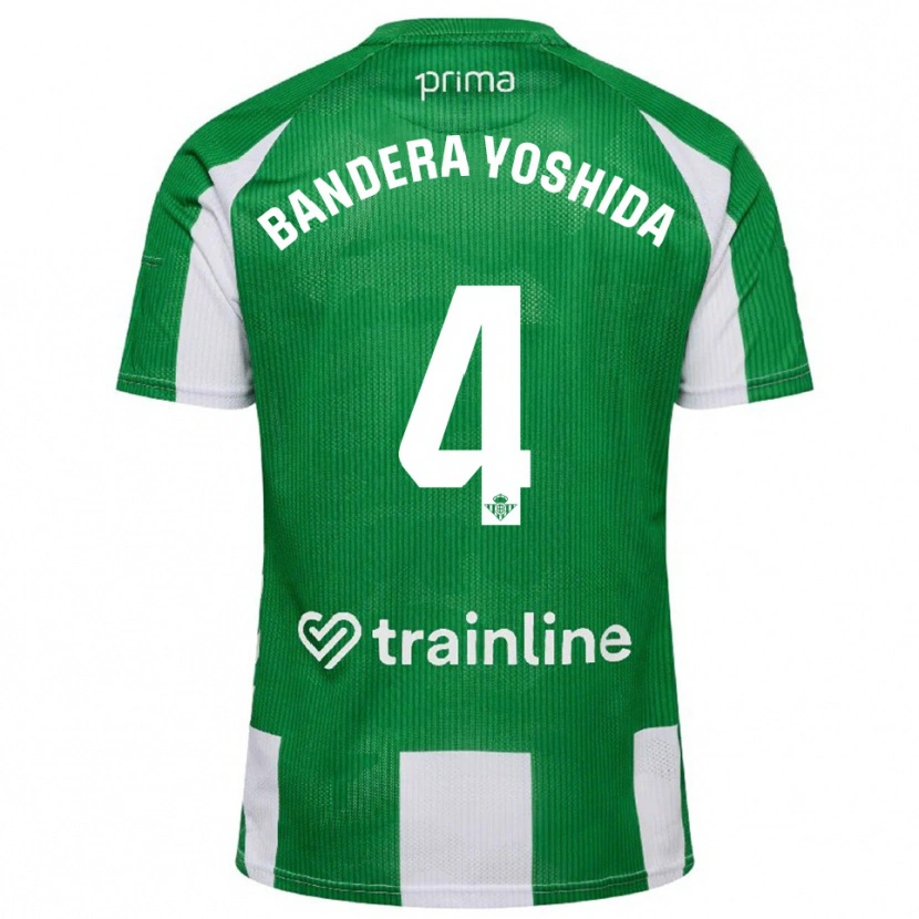Danxen Herren Kenta Bandera Yoshida #4 Grün Weiß Heimtrikot Trikot 2025/26 T-Shirt Österreich