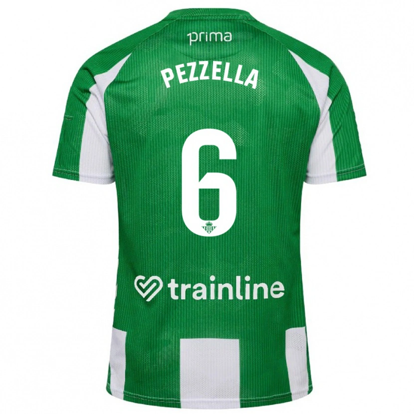 Danxen Herren German Pezzella #6 Grün Weiß Heimtrikot Trikot 2025/26 T-Shirt Österreich