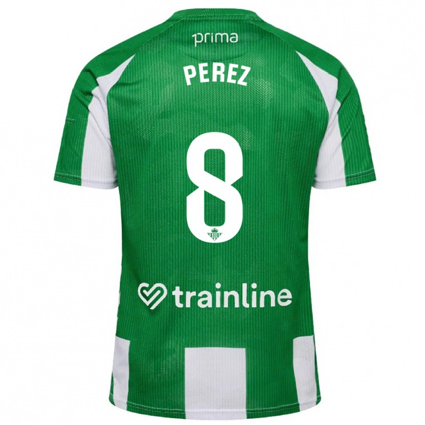 Danxen Herren Dani Pérez #8 Grün Weiß Heimtrikot Trikot 2025/26 T-Shirt Österreich