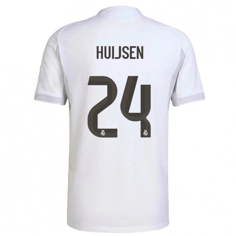 Danxen Herren Dean Huijsen #24 Weiß Gelb Heimtrikot Trikot 2025/26 T-Shirt Österreich