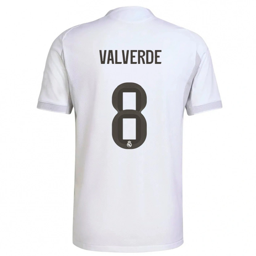 Danxen Herren Federico Valverde #8 Weiß Gelb Heimtrikot Trikot 2025/26 T-Shirt Österreich